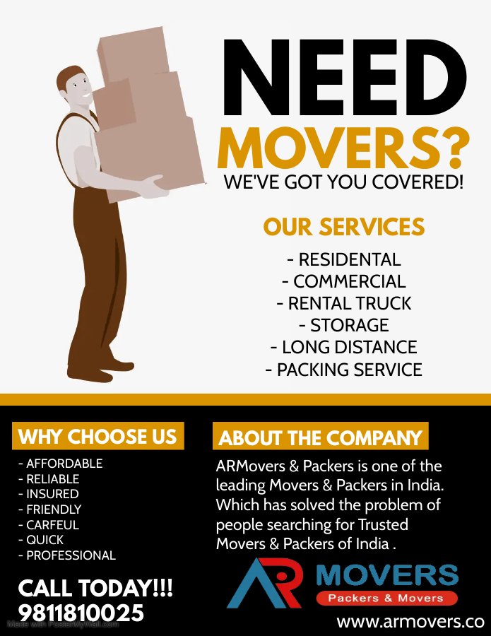 ar_movers's tweet photo. Get professional assistance in Packing, Loading, Transporting, Unloading and unpacking your commodities? 
Call Us : 9811810025
Chat Us: 9811710025
Website: https://t.co/S7xGlye0WT
#packersandmoversservice #Movers #packersandmoverspune #packersandmoversservice https://t.co/krzTxXUezF