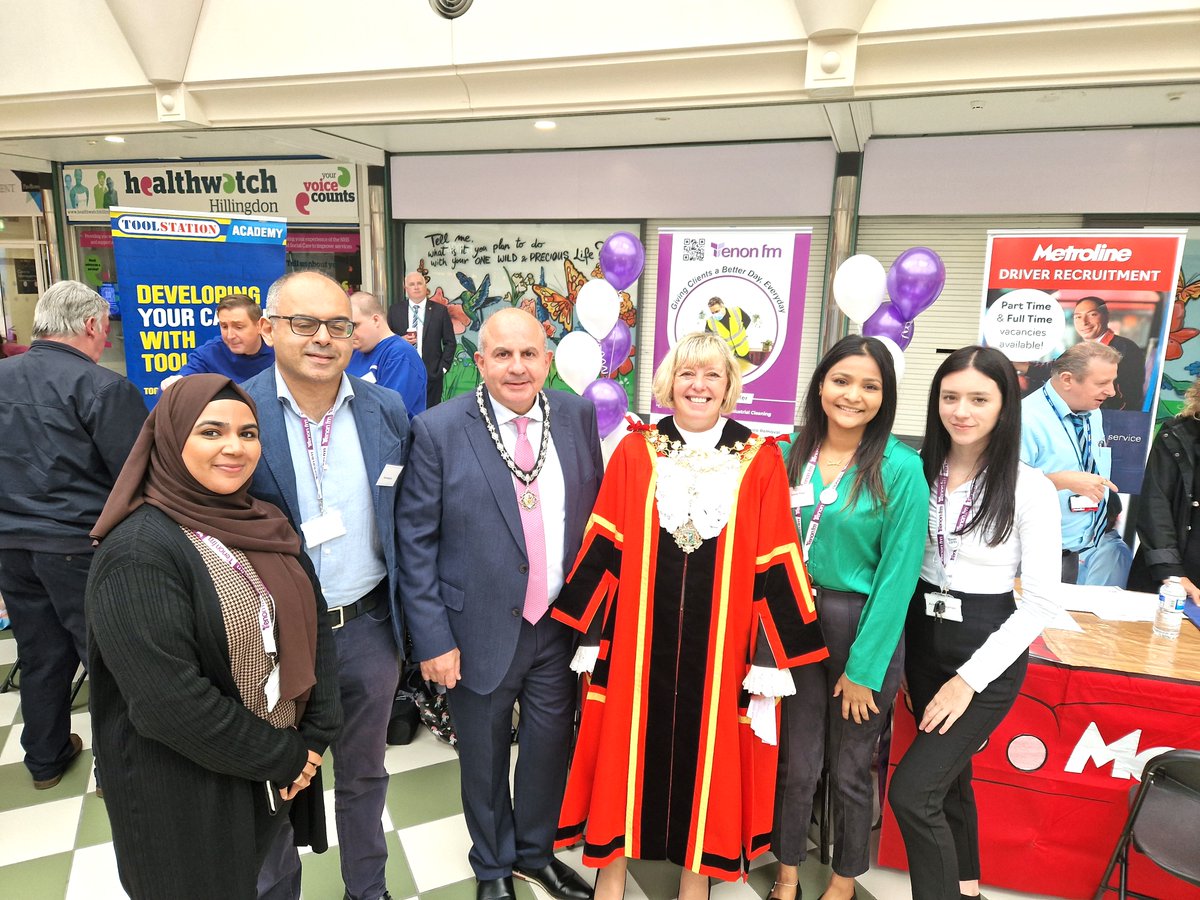 Tenonfm's tweet photo. A great day at Hillingdon Careers &amp; Employability Fair, Uxbridge where we met many aspiring candidates. It also provided us with an opportunity to meet the Mayor of Hillingdon Cllr Becky Haggar and Mayor's consort Mr. Marios Kaikitis.

#careersfair #hiringnow #fmcompany #careers https://t.co/BgyZ7jEBZ0
