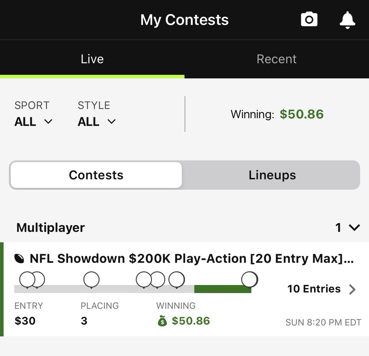PerfectPicksDFS's tweet image. Another #NFL Sunday in the books! Picks were on 🎯 w/ either NYJ or SEA DST in every line & while we shoot for 75%, member picks were a profitable 2/4 which is all that matters! Top line was ridiculously close 758th of 392,857 & DK showdown profited as well! Join us for MNF tm!