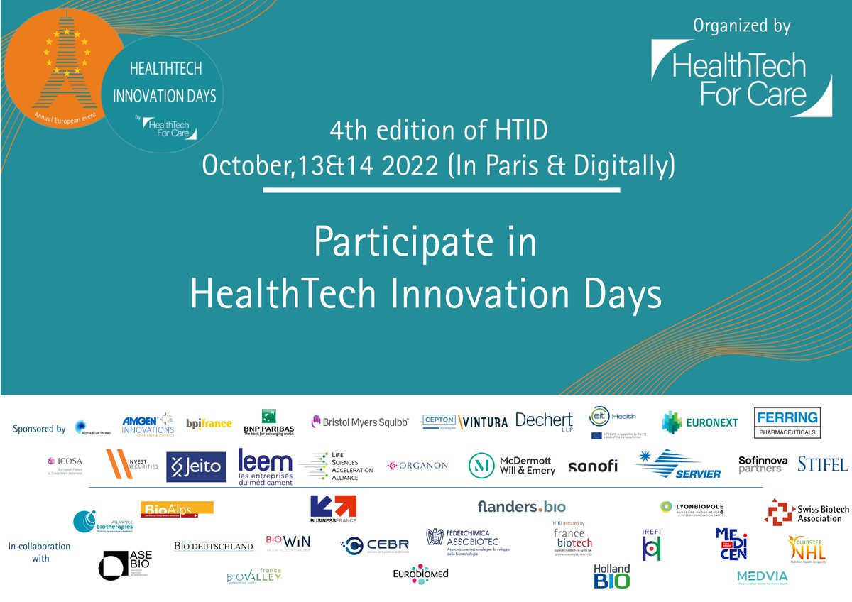 OdileDuvaux's tweet photo. #HTID4 | It was a pleasure to take part in this new edition of the #HealthTech #Innovation Days, bringing together the European innovative healthcare community. Two exciting and inspiring days.
Thanks to @Healthtech4Care, @HTID_Paris & @FranceBiotech for this event 👏 https://t.co/mP84mue2HS