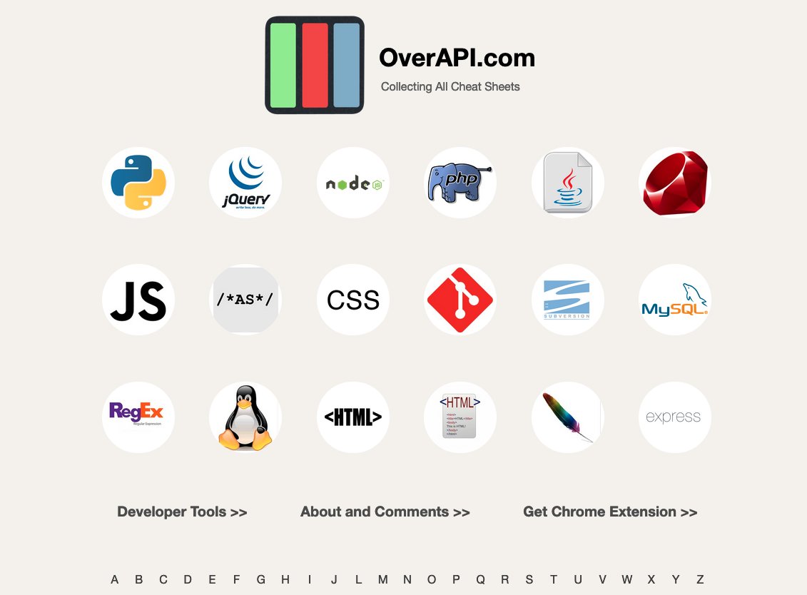 OverAPI.com | Collecting all the cheat sheets overapi.com