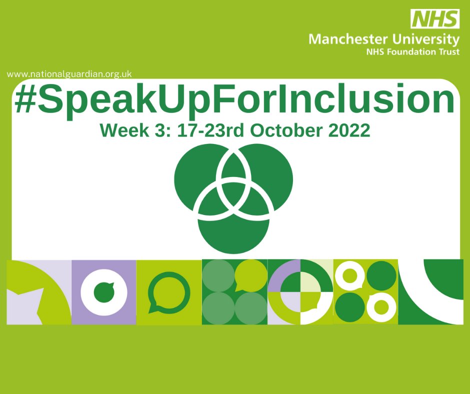 It’s week 3 of Speak Up Month which is #SpeakUpforInclusion

MFT is a diverse organisation where we embrace and welcome people irrespective of race, belief, gender, sexuality or disability.

MFT staff, can find more on the MFT Intranet.