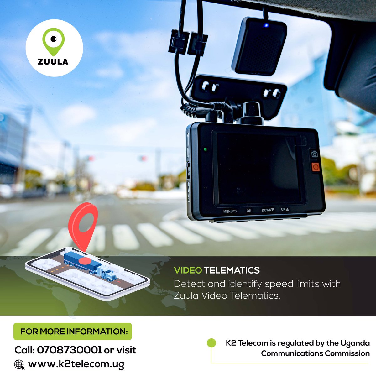 K2telecomug's tweet photo. Identify your drivers' speed through the traffic sign recognition feature to detect speeding violation events with Video Telematics.
Contact us on 0708730001 for Video Telematics.
#StayConnected #VideoTelematics #Zuula #GettingYouCloser #K2Telecom https://t.co/xb79xTB2jD
