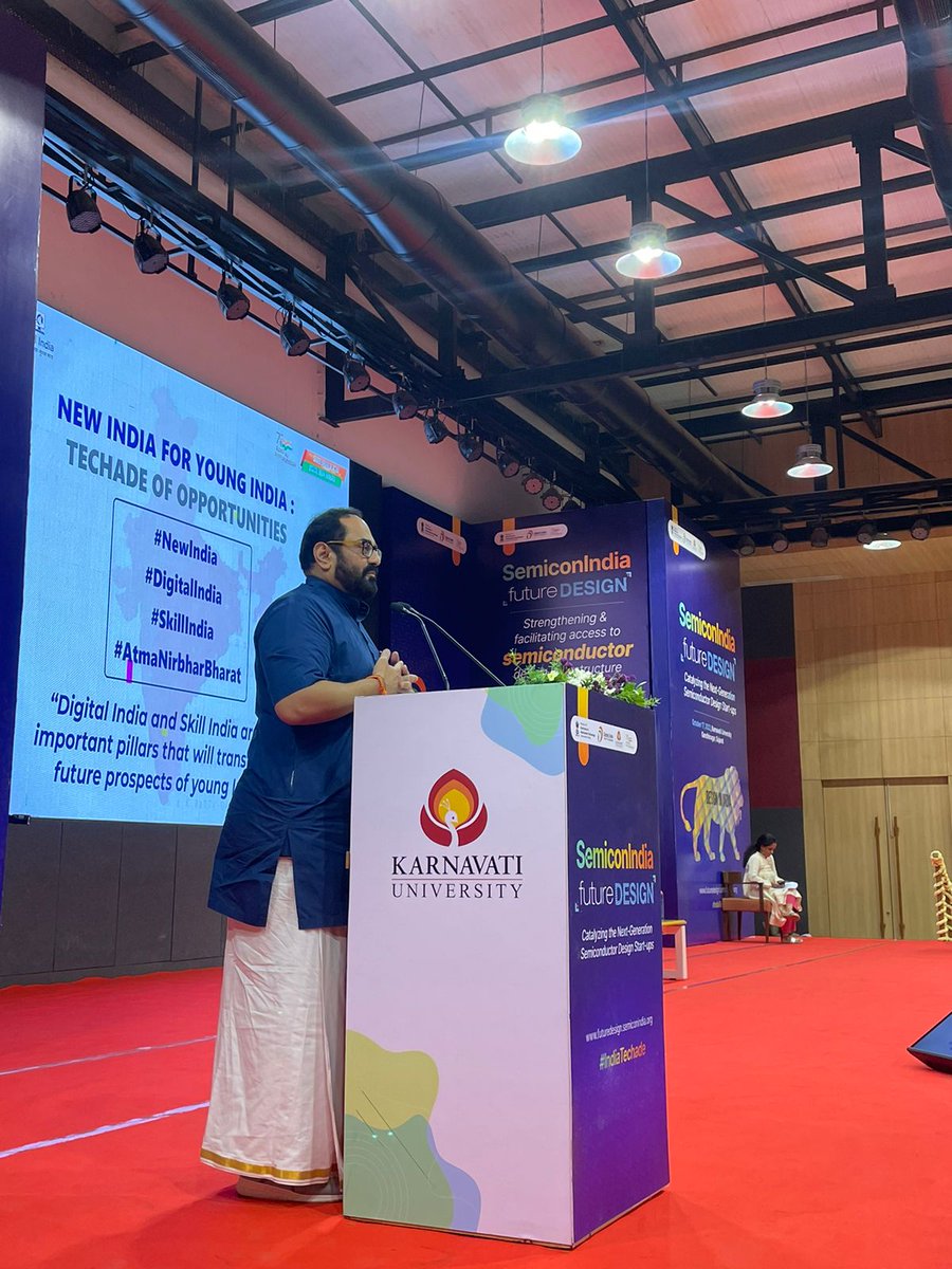 karnavati_uni's tweet photo. The next 10 years are techade of opportunities 🔥🔥
- Shri Rajeev Chandrasekhar
@Rajeev_GoI
@GoI_MeitY
@_DigitalIndia
#IndiaTechade #DigitalIndia
#NewIndia4YoungIndia
#GujaratTechade https://t.co/R0jxzFLAem