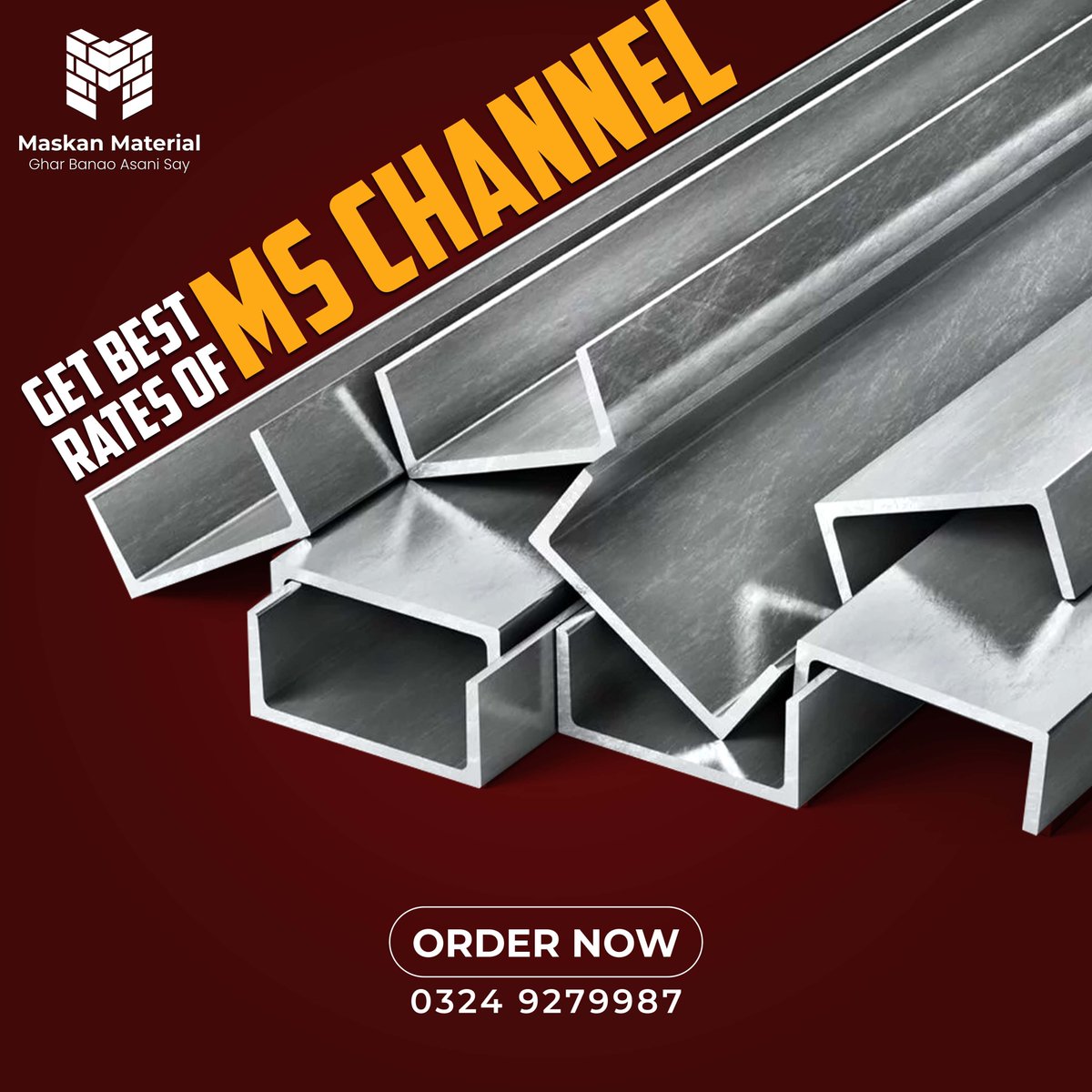 MaskanMaterial's tweet photo. Now you can get a wide range of MS channels in the market. Available in various sizes and lengths as per requirement.

Call: 0324 9279987
Website: https://t.co/w2mZPisbee

#mschannel #channel #maskanmaterial #construction #architecture #building #engineering #contractor #home https://t.co/EyWFhAijQ0