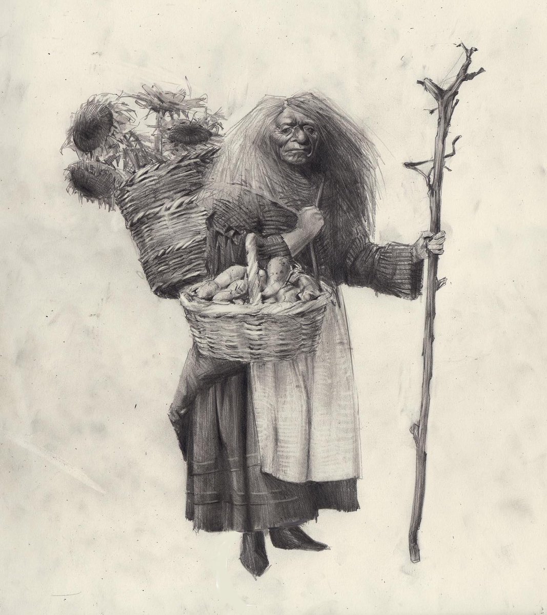 jesserintaylor1's tweet photo. ‘Harvest Witch’ sweet potatoes and sunflowers :)
Graphite on moleskine paper https://t.co/a0sUKnUpI8