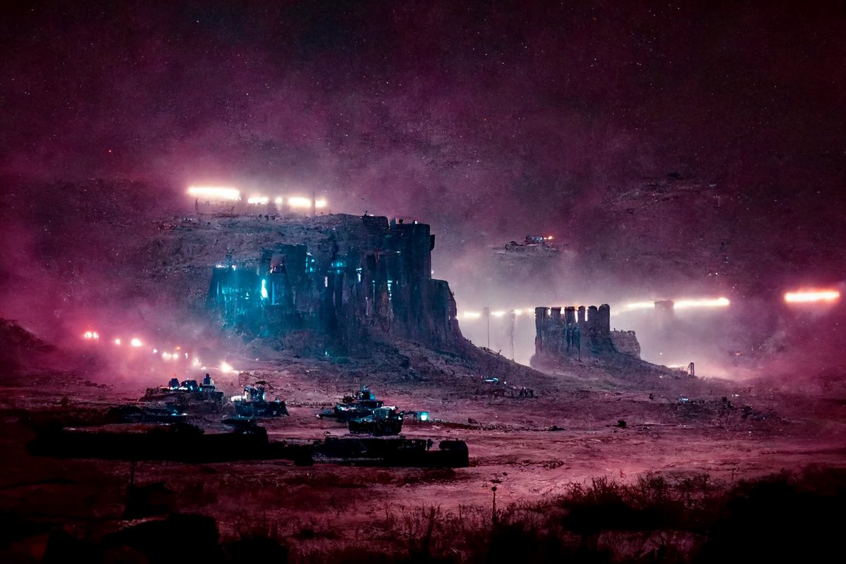 JohnFStifter's tweet photo. AGI alien contact in the desert 02, close encounters of the 3rd kind. Alien machine AI #intersellar #ai #alien #desert #Conceptart #bladerunner #Dune #art #paintover #realism #scifi #digitalart #Aiart #midjourney #singularity #UAP https://t.co/rwTyOHj5Jk