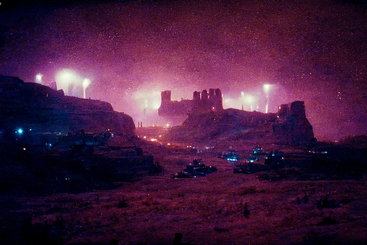 JohnFStifter's tweet photo. AGI alien contact in the desert 02, close encounters of the 3rd kind. Alien machine AI #intersellar #ai #alien #desert #Conceptart #bladerunner #Dune #art #paintover #realism #scifi #digitalart #Aiart #midjourney #singularity #UAP https://t.co/rwTyOHj5Jk