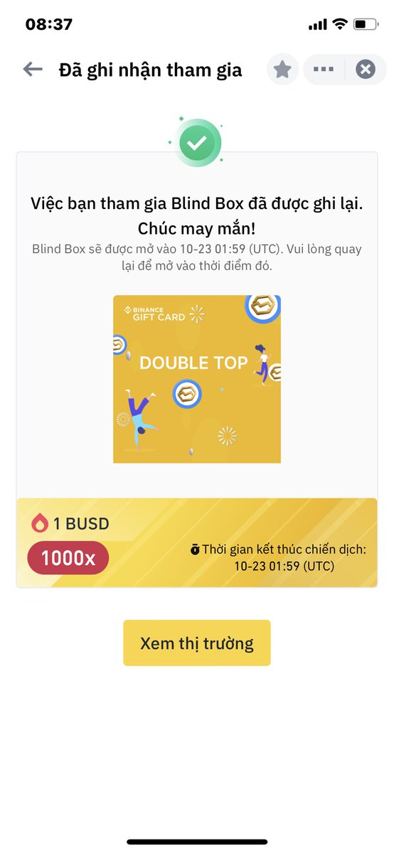 vbd1801's tweet photo. @NickyPham_HC Được tặng 1.5 BUSD hôm qua thử vận may https://t.co/Vwi3TIZLVF