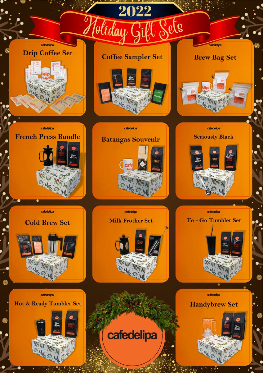 cafedelipa's tweet photo. The holidays are just around the corner. Are you looking for the perfect the perfect gift? Visit any of our branches. 
Inquire at:
(043) 756 1716
(0917) 854 1173
sales@cafedelipa.org                                 #cafedelipa #2022CDLHolidayGiftSets #coffee #coffeeshop https://t.co/JKGE7d3R74
