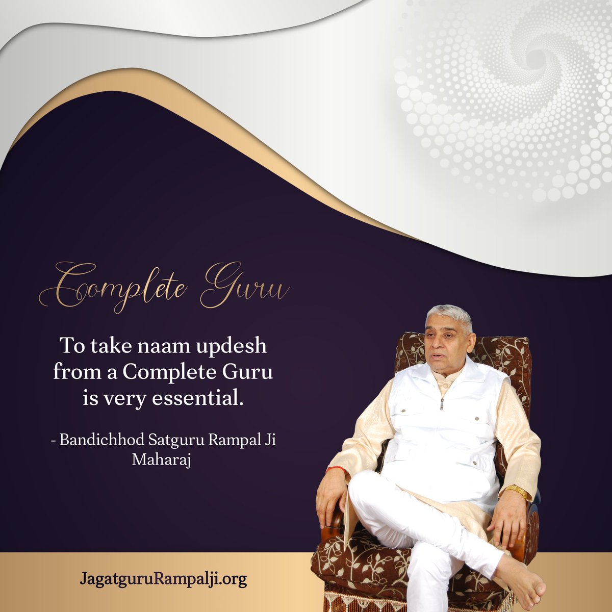 InsaphaKo's tweet photo. Complete Guru
To take Naam Updesh from a Complete Guru is Very essential.

Universal Spiritual Leader @SaintRampalJiM Ji 
#GodMorningMonday https://t.co/QvMrswwHbg
