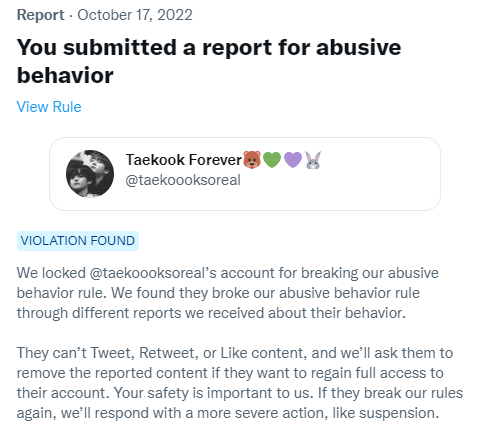 ampijimin's tweet photo. What a great way to start the week - thankyou @TwitterSupport
Pls report Jm antis everyone.. @Twitter does take action, though slowly..
#happymonday #happystartoftheweek #FreeJiminFromAntis https://t.co/rXg8c1UOUz