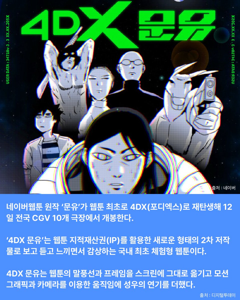 웹툰 첫 4DX로 재탄생, 네이버웹툰 원작 ‘문유’ 4DX 제작 #네이버웹툰 #4DX #문유 #영화 #CGV #웹툰최초 #포디엑스 #웹툰IP #웹툰 #웹툰작가 #스케치업...