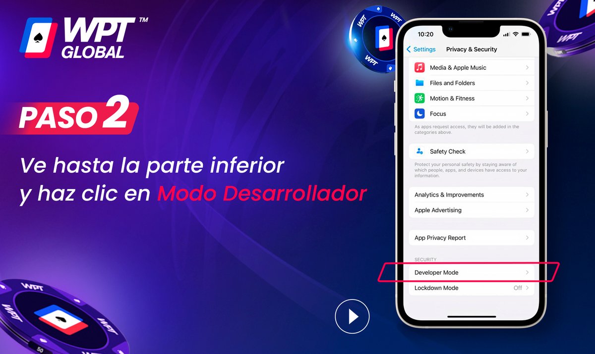 wptlatam's tweet photo. 👉🏼INFORMACIÓN IMPORTANTE para los usuarios de ♠️WPT Global en iOS16.0📱. 

¡Nos vemos en las mesas! 👉🏼 https://t.co/KknQ2g3Kgw

#wptglobal #poker #onlinepoker https://t.co/DvQ9Kafhbx