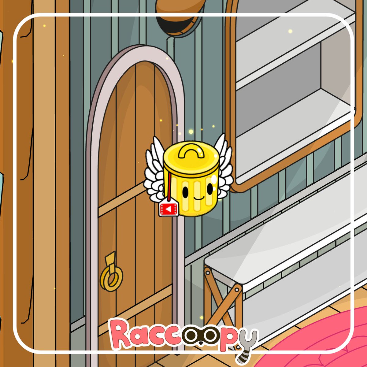 HannieEcho's tweet photo. What do you think happens if you touch that flying gold trash can?

#gamedev | #cute | #kawaii | #Raccoon | #Raccoopy | #relax https://t.co/S52i8Xpews