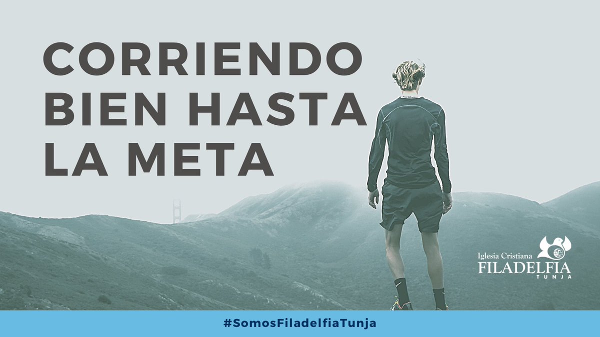 FiladelfiaTunja's tweet photo. Nuestra vida espiritual es una carrera donde somos formados a la imagen de Jesús. 
Hebreos 12:1-3
¿Como estás corriendo tu carrera? @LeonardoGarz0n 
#PrédicaDominical
#SomosFiladelfiaTunja https://t.co/TFIFObke9t