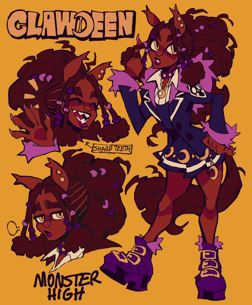 onebadnoodle_'s tweet image. seasonally appropriate time to repost my monster high designs