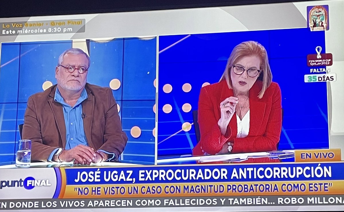 Indignados_P's tweet photo. #PuntoFinal invita al ex procurador favorito de Fujimori…
🤷🏻‍♀️ Monica Delta da vergüenza. https://t.co/JaitSWUcfd