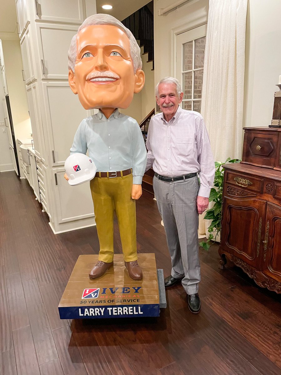 avery_rose_11's tweet photo. Life size bobble head for 50 years of service https://t.co/7qVoC6C35u
