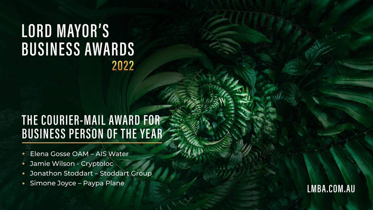 CryptolocGroup's tweet image. Congratulations to all the other finalists in the Lord Mayor's Business Awards. Bring on the Gala dinner at City Hall on 21 October! 
#LMBA22 #LMBA

@Brisbane_EDA
