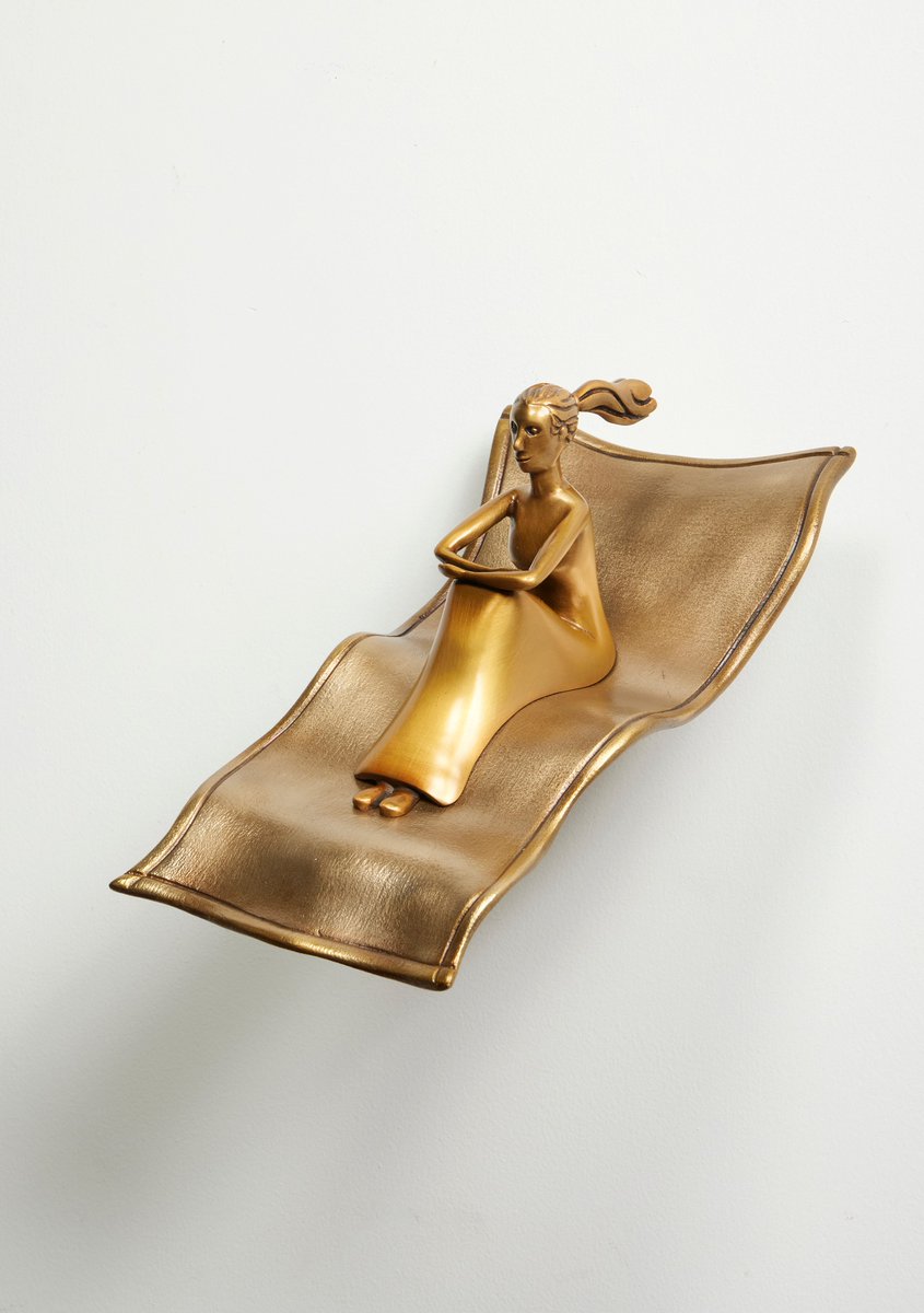 MAGIC CARPET (bronze)  from upcoming SOGNI exhibit, June Kelly Gallery, opens 10/20, 5-7, through Dec 6th.   I only wish we could travel this way!!
