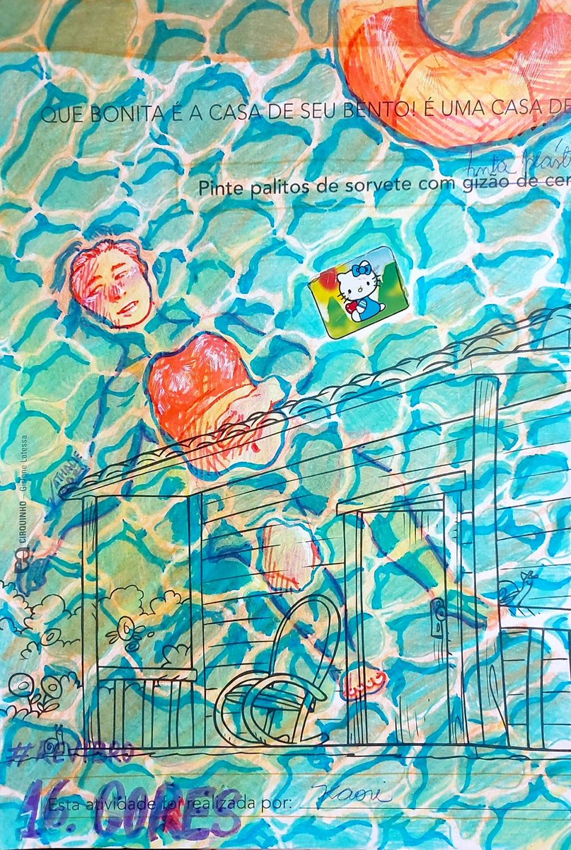 nighkaori's tweet photo. #REVIBRO DIA 16 - CORES

Tentei deixar o mais colorido possível 

RIP MÃO 

#REVIBRO_nightkaori #cores #piscina #lápis #lápisdecor #agua #reflexo #canetinha https://t.co/m4HZZSnI3o