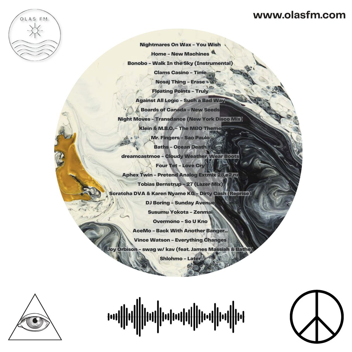 olas_fm's tweet photo. Episode 96 program brings music from Overmono, Clams Casino, dreamcastmoe &amp; more. 
Flowing through changes.
Another hour &amp; half of myriad sound waves.
https://t.co/sBPJIASJzh https://t.co/zJK3BCtQQ4