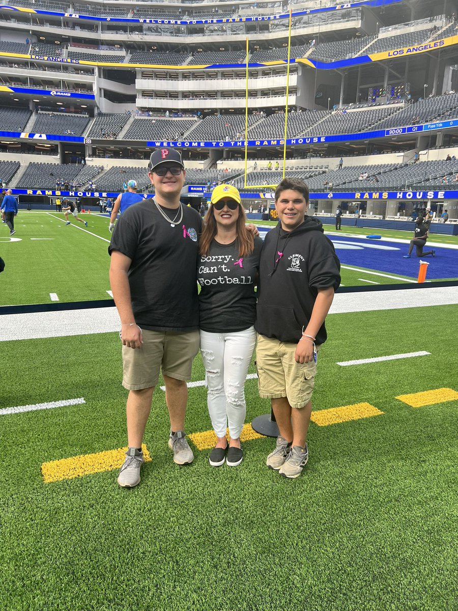 TherapistLo19's tweet photo. Ended Joey’s birthday weekend with Rams/Panthers game. Love celebrating him and making memories doing the things he loves. So proud of him! We love you, Joey! #footballfamily #teamrodriguez #birthdayweekend #almost17 https://t.co/V83iM1P3Ep