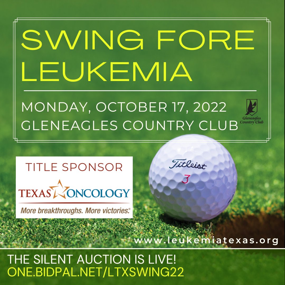We're excited that Swing Fore Leukemia is TOMORROW! Our auction is open, and if you're signed up to play you can log in and update your profile. There are some great sports memorabilia pieces for sale! The link is in our bio, or at one.bidpal.net/ltxswing22

#DFW #golfday #LTX