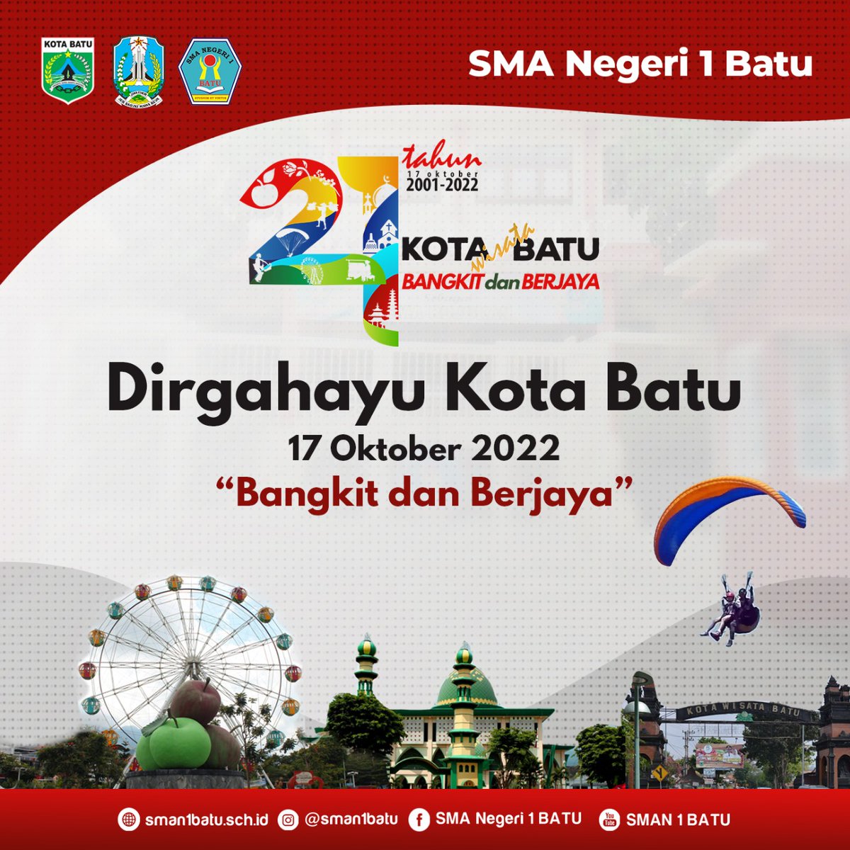 Selamat ulang tahun Kota Batu. Bangkit dan Berjaya!
#kotabatu