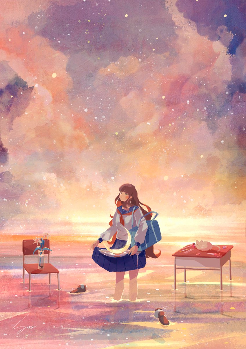 Procreate's tweet photo. We had a hard time choosing just four of @atelier_umiyury's works to share. Her colour palettes, watercolor textures, and ability to bring wonder to everyday things are incredibly enchanting. 💫🌸 https://t.co/kuxe2jtx22
