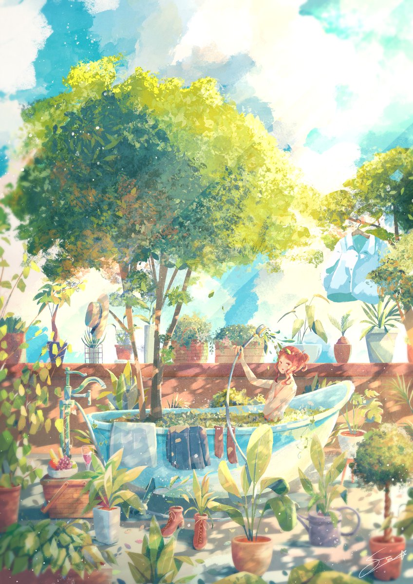 Procreate's tweet photo. We had a hard time choosing just four of @atelier_umiyury's works to share. Her colour palettes, watercolor textures, and ability to bring wonder to everyday things are incredibly enchanting. 💫🌸 https://t.co/kuxe2jtx22