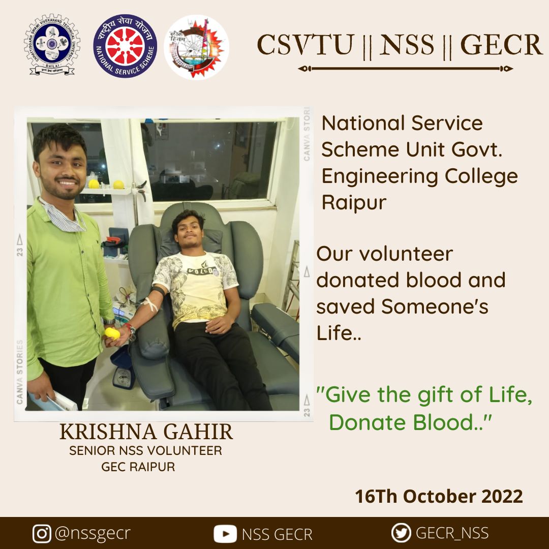 KalyaniNetam's tweet photo. Your contant 

@GECR_NSS
@drmrkhan13
@YASMinistry
@_NSSIndia
@NSSRDBhopal
@NssChhattisgarh
@_NSSAwards
@askabir_
@SamarendraS21
@dr_dsraghu
@nsscsvtuCG https://t.co/xz0hT5B6tx
