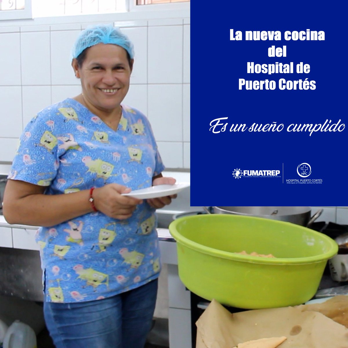 fumatrep's tweet photo. Así de feliz esta el personal de cocina del Hospital de Puerto Cortés, luego de que esta área fuera totalmente restaurada y de esta manera pueden trabajar en un ambiente limpio y organizado.
Unámonos, estamos transformando el puerto.
#fumatrep #Honduras https://t.co/aNbUR1LQCB