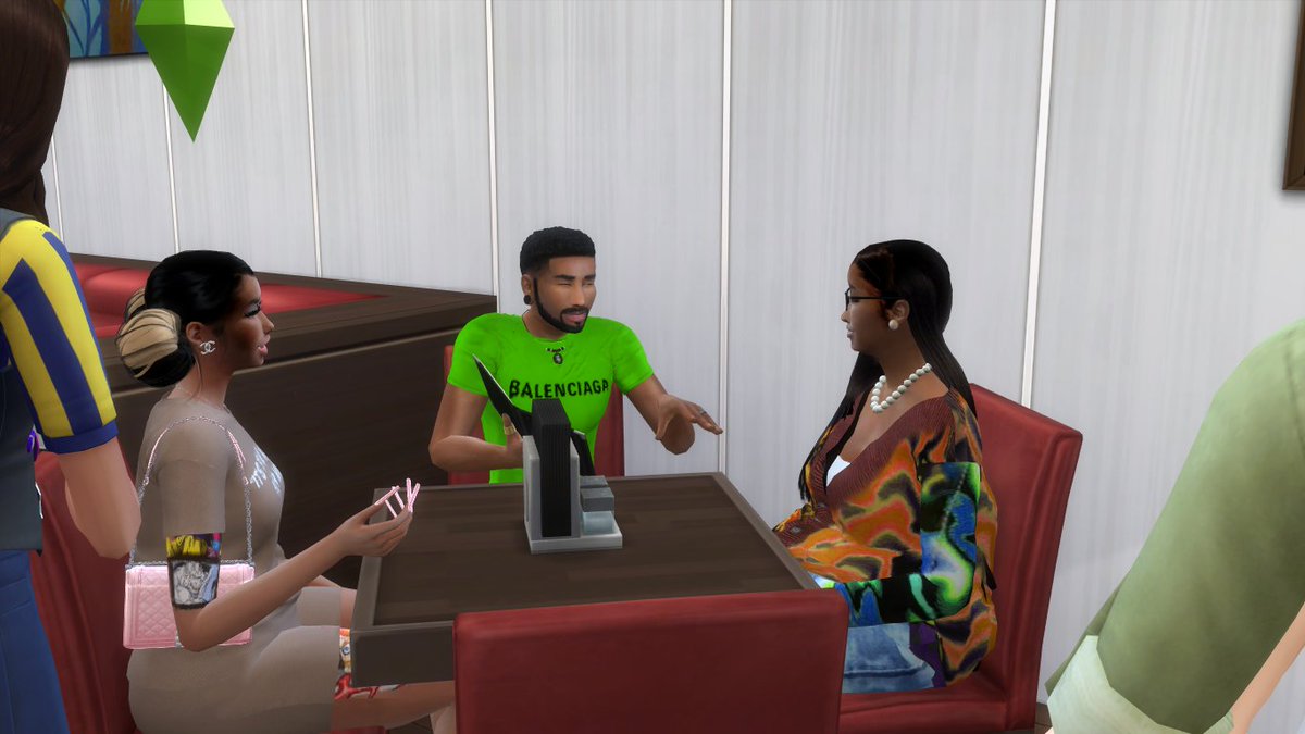 PrettyReaper93's tweet photo. Ashlynn having an awesome meal out with her loving supporting parents! #TheSims4 #TheSims4CC #ModTheSims4 #UrbanSims #UrbanFamily https://t.co/svunpIL8VP
