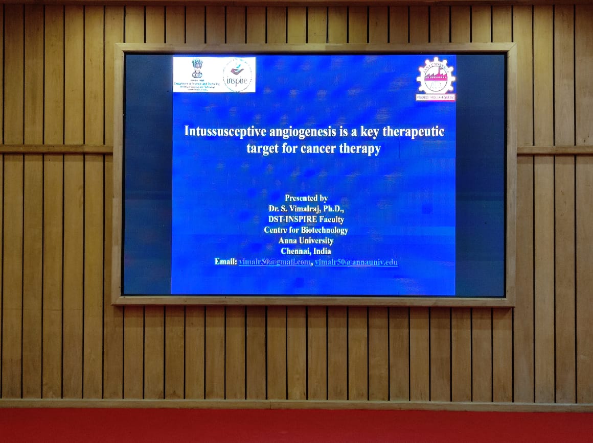 PinkSdc's tweet photo. A wonderful talk on Intussusceptive angiogenesis in cancer therapy by Dr.Vimalraj Selvaraj sir!! #basicmedicalscience #science #cancertherapy https://t.co/XtPgheWqKJ