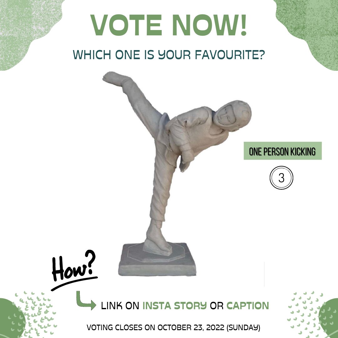 worldtaekwondo's tweet photo. Dear Taekwondo Family
To celebrate the 50th anniversary of the World Taekwondo, a Taekwondo statue will be installed at the Olympic Museum next year

Let us know which design you like!!
Vote now!! https://t.co/KoUETfB0Uy

Voting will close on Oct 23, 2022 (Sunday) 
#Taekwondo https://t.co/BOn8xesRJi