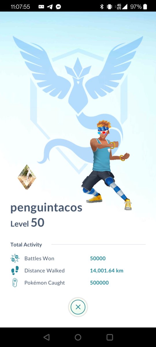 captainShuckle's tweet photo. My favorite moments from today included a dozen young kids hyped for their first mythical Pokemon, 
a group of us huddled against a barbed fence trying to improve our cell service, 
and a nifty raid to hit some clean personal milestones 👀 https://t.co/EHxxAAS2hK