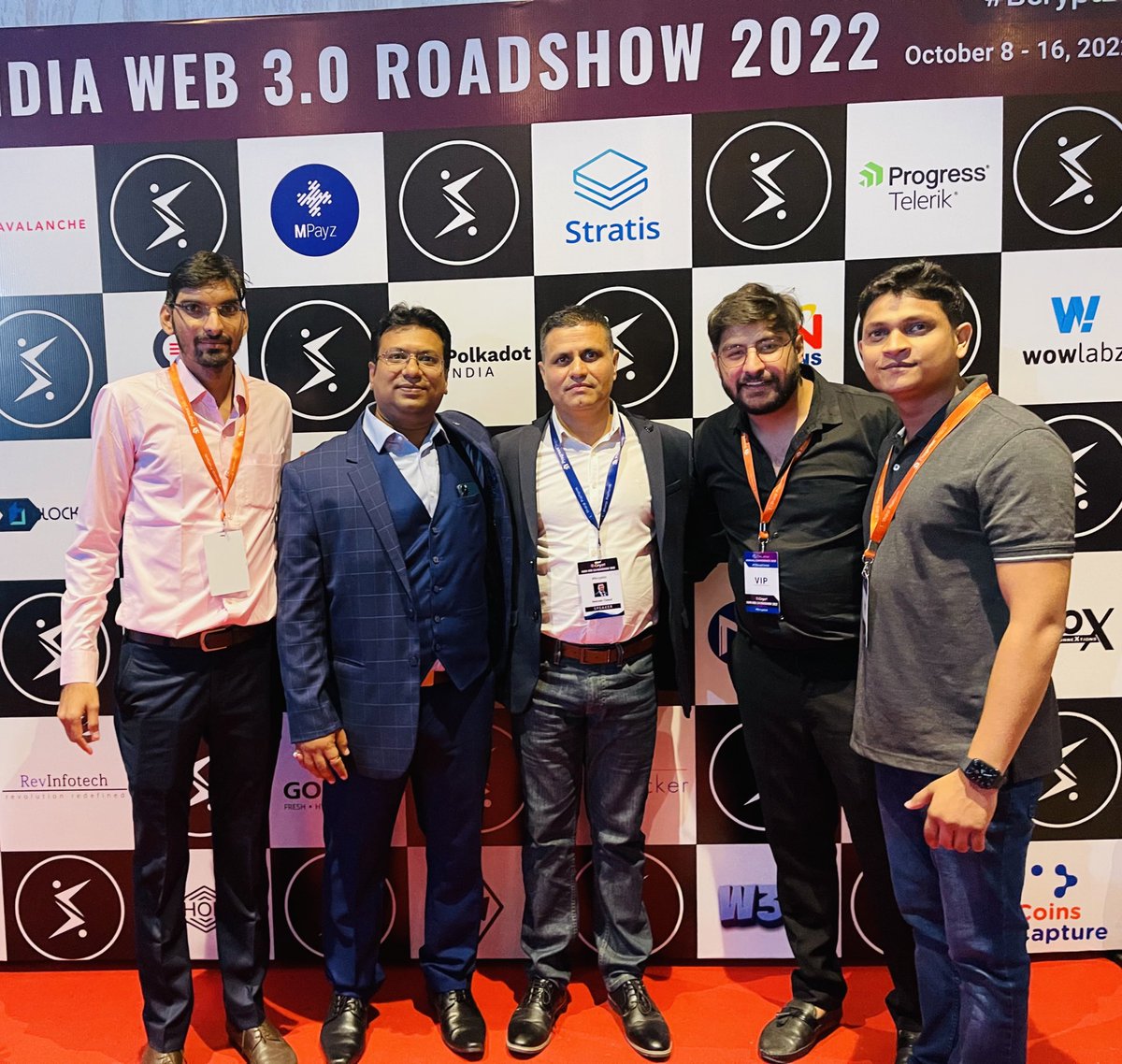 umesh_sun's tweet image. Fantastic experience with #CsharpCon22 & #BCrypt22 Web3.0 event in Delhi.
@mcbeniwal met the founder of @CsharpCorner as well as met @lalitbansal81 with our CTO of @suncryptoin Mr. @erraopramod and CMO @iharshitdhiman