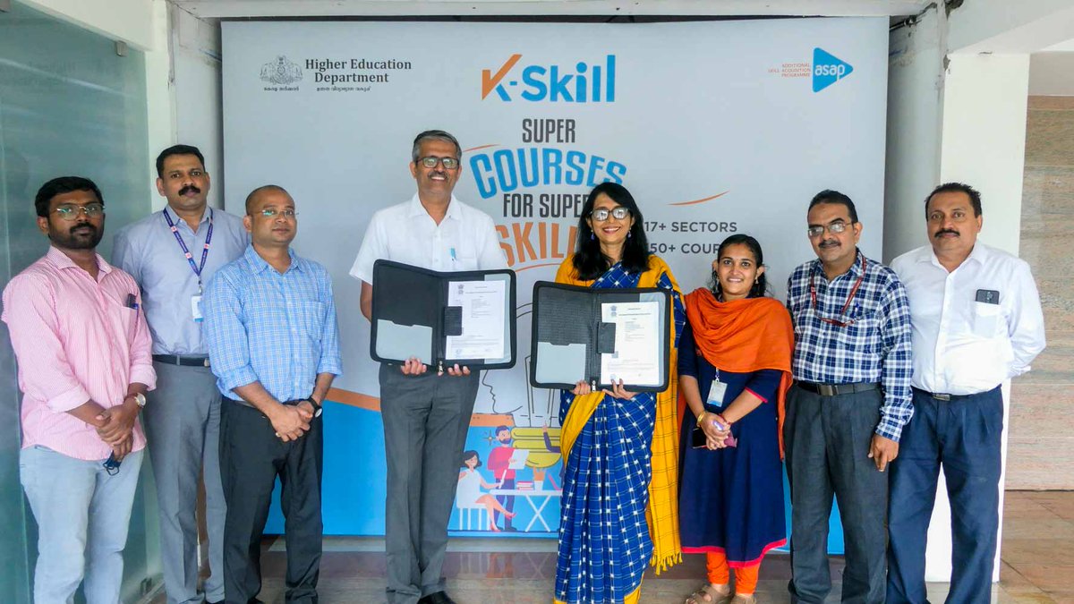 wash_institute's tweet photo. @wash_institute signed a MoU with Additional Skill Acquisition Programme(ASAP)-KERALA for the ‘Wastewater Treatment Plant Technician’ course. 

This collaboration will help us in our endeavor to further expand our reach across the state to create a skilled sanitation workforce! https://t.co/L7wwvAPEyx