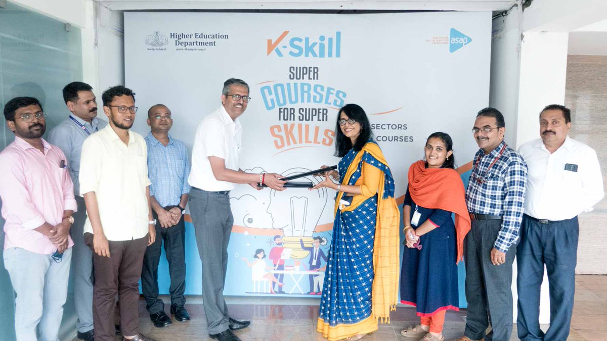 wash_institute's tweet photo. @wash_institute signed a MoU with Additional Skill Acquisition Programme(ASAP)-KERALA for the ‘Wastewater Treatment Plant Technician’ course. 

This collaboration will help us in our endeavor to further expand our reach across the state to create a skilled sanitation workforce! https://t.co/L7wwvAPEyx