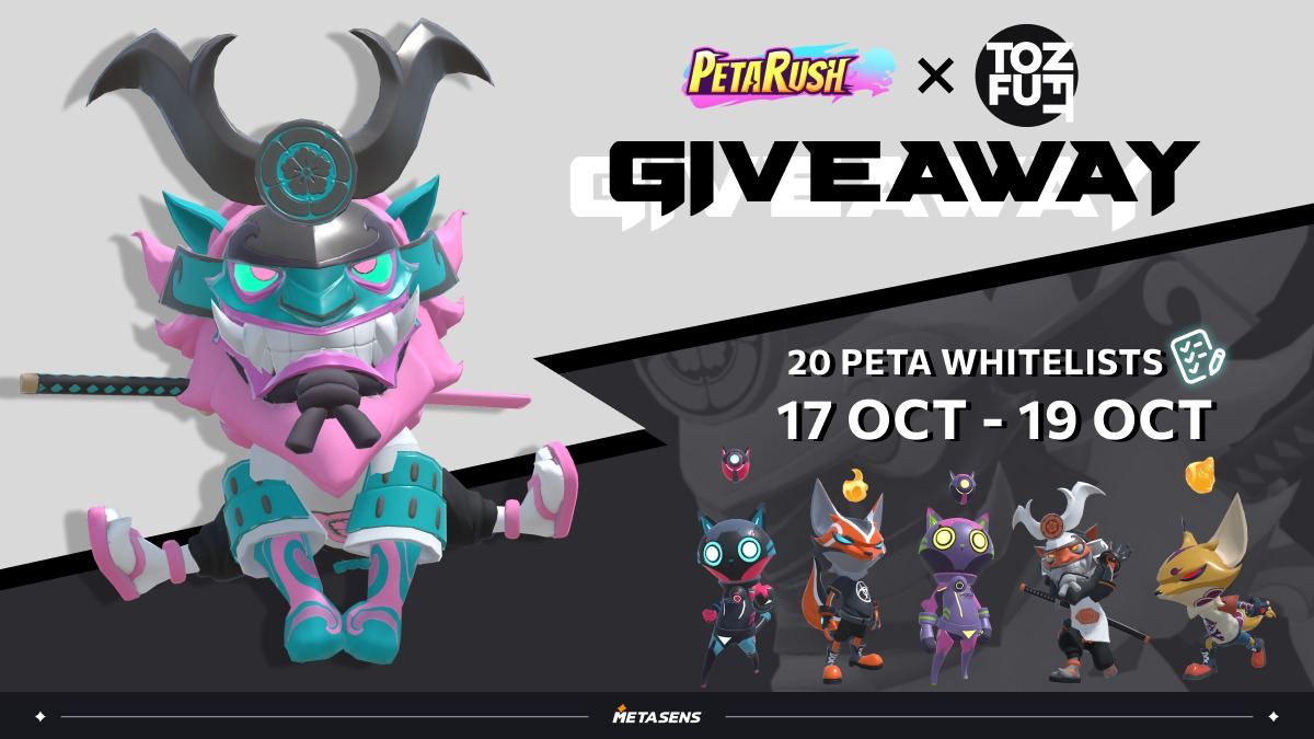 tofuNFT's tweet photo. 🚀Hold Tight! HUGE Giveaway coming! 

#tofuNFT x @PetaRush Collaboration brings 20 whitelists up for grabs!  

Prize: 20WL SPOT
Enter:
🔥Follow @tofuNFT &amp; @PetaRush
🔥Hashtag #PetaRush and Tag 3 friends

Watch, Participate &amp; Win! https://t.co/M1ziSZklI8
