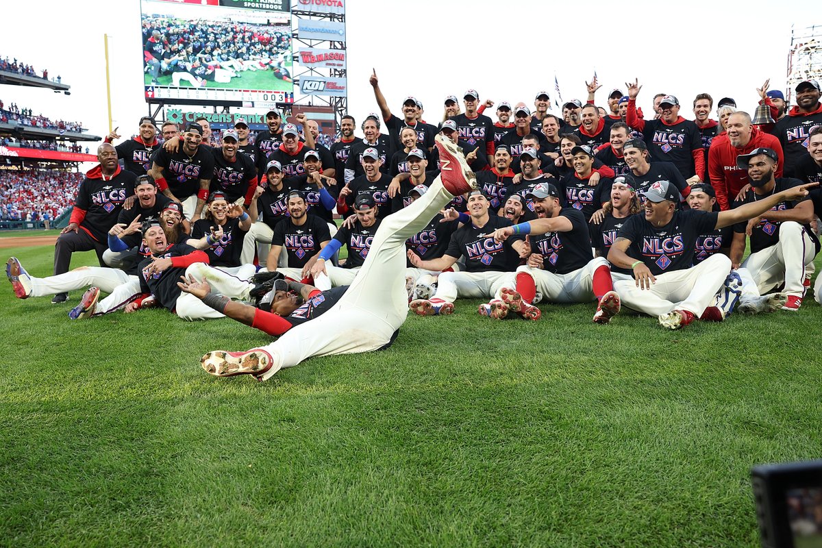 SportsRadioWIP's tweet photo. The Phillies are begin the NLCS on Tuesday. 

The Eagles are 6-0, the NFL's only undefeated team. 

The Flyers are off to a surprise 2-0-0 start. 

The 76ers open their regular season on Tuesday with the 7th shortest odds to win the title.

Best sports city in America. 🔥 https://t.co/XcjAfS2Bm1