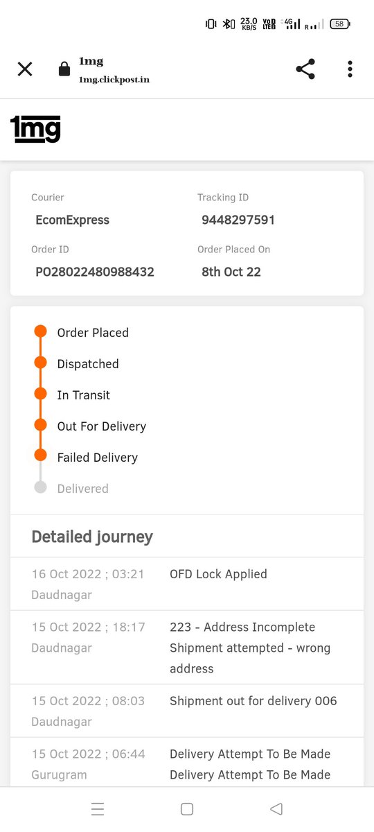 PRADEEP61198800's tweet photo. @ecomxpress 
@1mgOfficial 
@ndtv @ZeeBusiness @aajtak 
#ecomxpress 
I had order medicine frm tata1mg which was shipped via ecomxpress.I was not at home that day for some reason.  Next day calling deilvery boy but not reponse..
Means how disgusting that delivery boy was.. https://t.co/3b02xnHuBz
