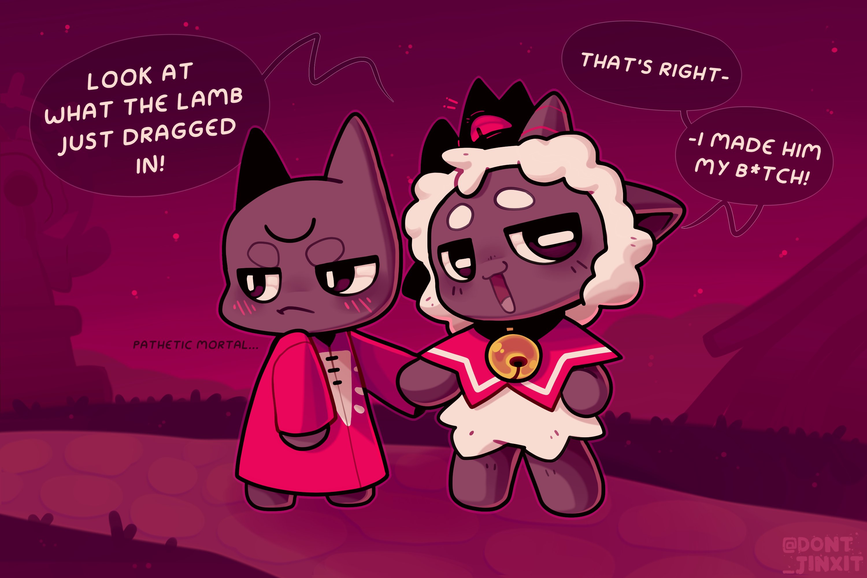 🌵dont_jinxit🌵 on X: Finished Cult of the Lamb on stream today! Loved  every moment of this game! Also TOWW is such a brat~   / X