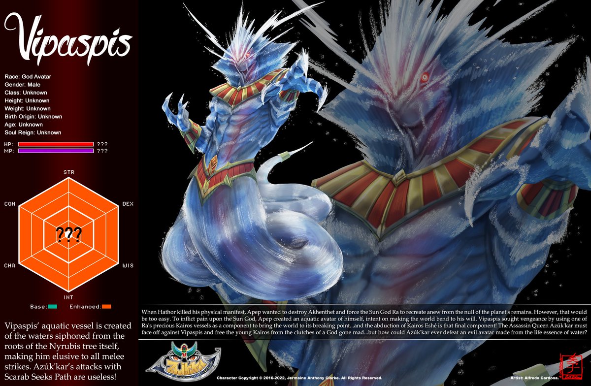 #ProjectAzúkkar

Project Azúk'kar Character 37: Vipaspis.

Artist: Alfredo Cardona instagram.com/acecore2kx/

Read more, here: facebook.com/photo/?fbid=43…

Follow us on Instagram, Facebook and Twitter for all updates.

facebook.com/azukkarofficia…

instagram.com/azukkarofficia…

#EpicFAD