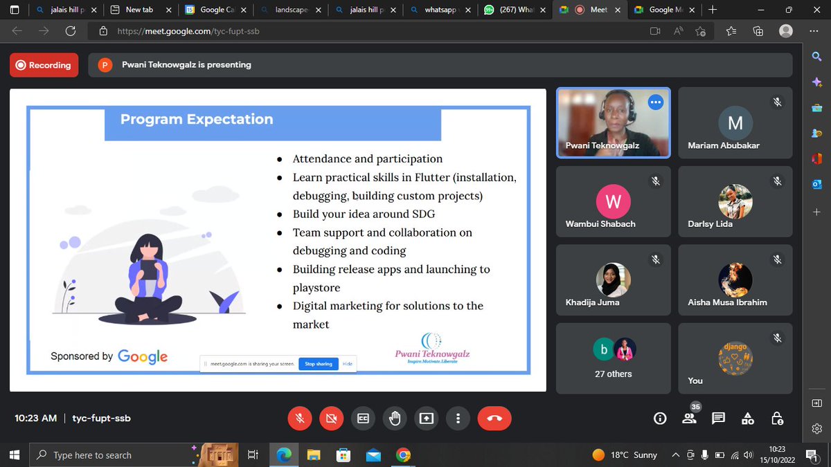 pwaniteknowgalz's tweet photo. We successfully launched Codehack Flutter Virtual program on Saturday .The three month program that Is sponsored by #Google will equip 35 young women in different counties across kenya with Mobile app development skills using #Flutter. https://t.co/aoD4i21ycc