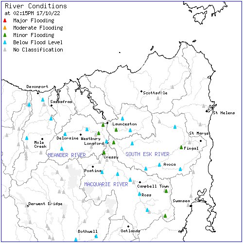 Bureau of Meteorology, Tasmania on Twitter "Flooding is easing in