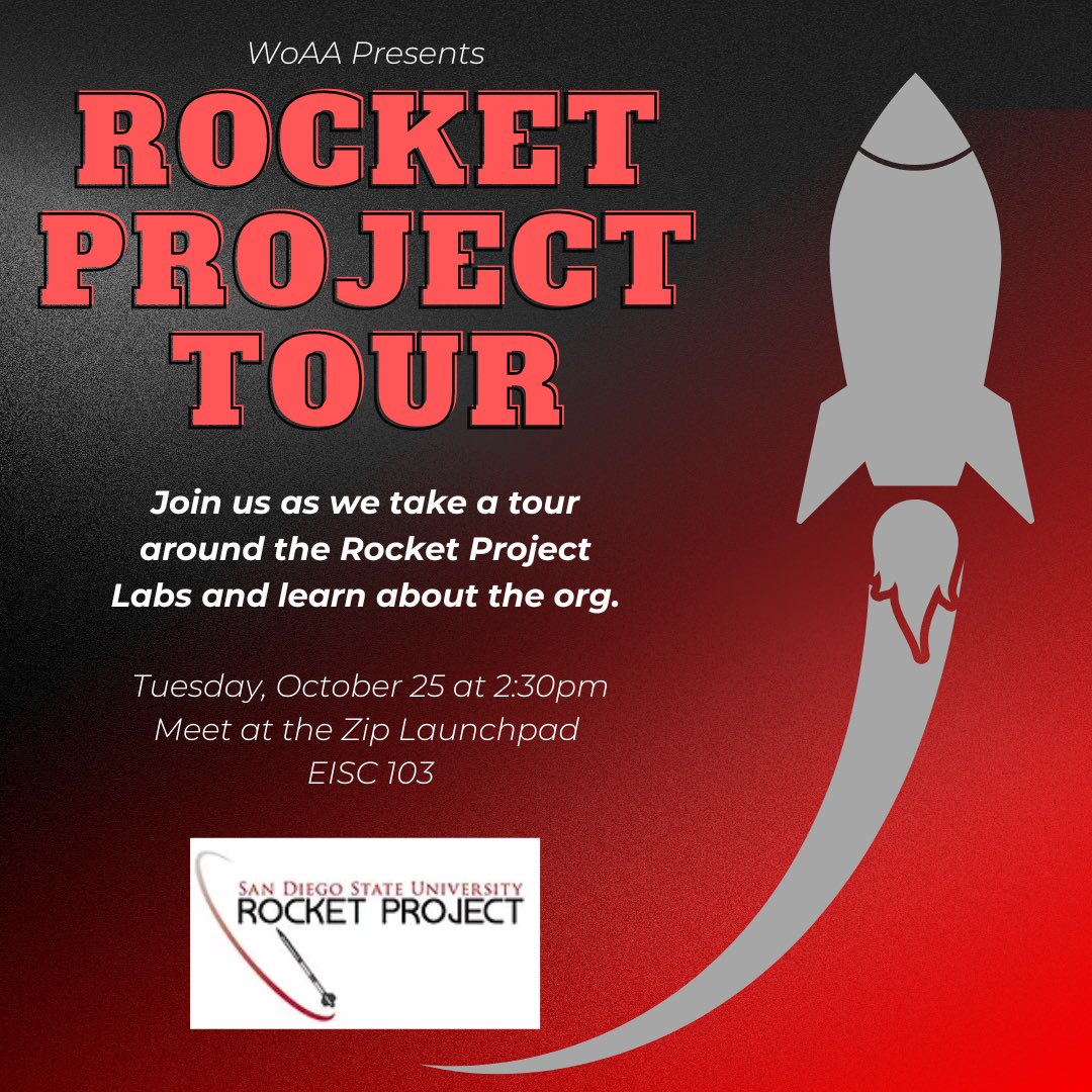 Hello everyone!! Hope y’all enjoyed our last event! For our next GBM, we will be having a tour of the Rocket Project Lab. Take this opportunity to learn more about the org and it’s amazing members! We will be meeting at the Zip Launchpad. Hope to see you there!