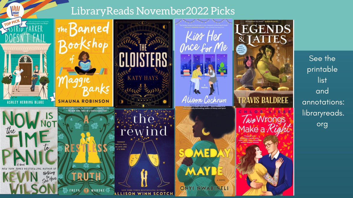 And here is the entire fabulous November 2022 LibraryReads list! What do you have on hold?